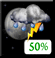 Chance thunderstorms Chance thunderstorms
