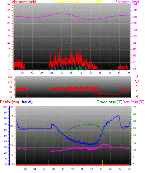 24 Hour Graph for Day 12